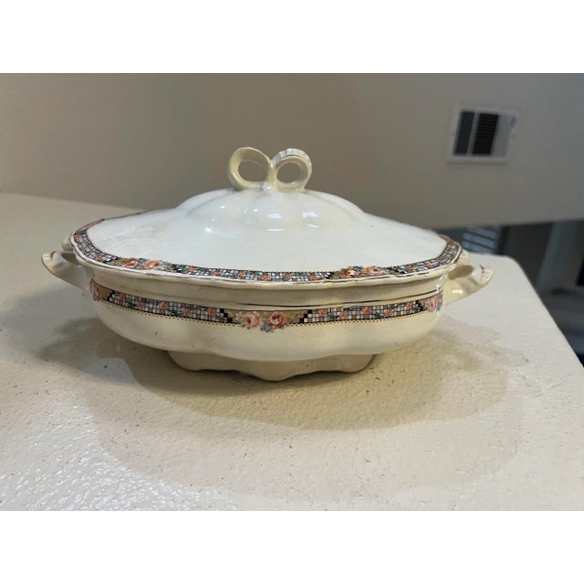 Asian Antique Antique Porcelain Vegetable Soup Bowl For Sale - Image 3 of 13