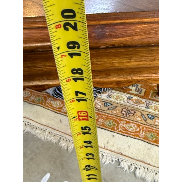 Vanleigh Ny Mahogany End Table Oval Floral Marquetry Inlay & Cabriole Legs For Sale - Image 9 of 10