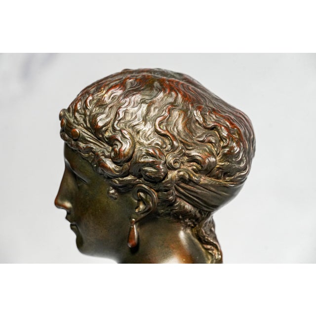 Neoclassical Goddess Venus Antique 19th Century French Bronze Statue Sculpture Marble Artist Signed Base Home Decor Art For Sale - Image 13 of 18