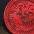 Red Carved Red Lacquer Dragon and Phoenix Round Decorative Plate For Sale - Image 8 of 9