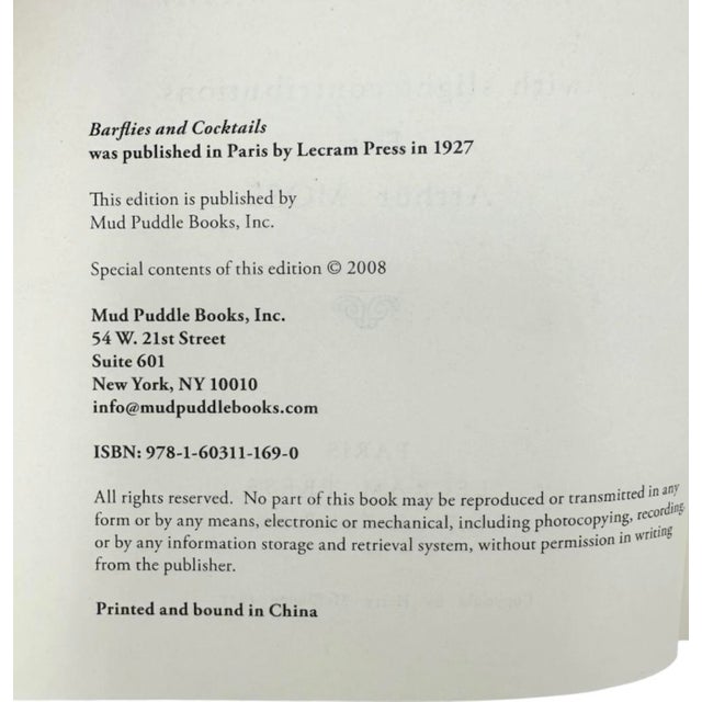 Barflies & Cocktails 300 Recipes Harry’s New York Bar Book 2008 Ibf For Sale - Image 4 of 13