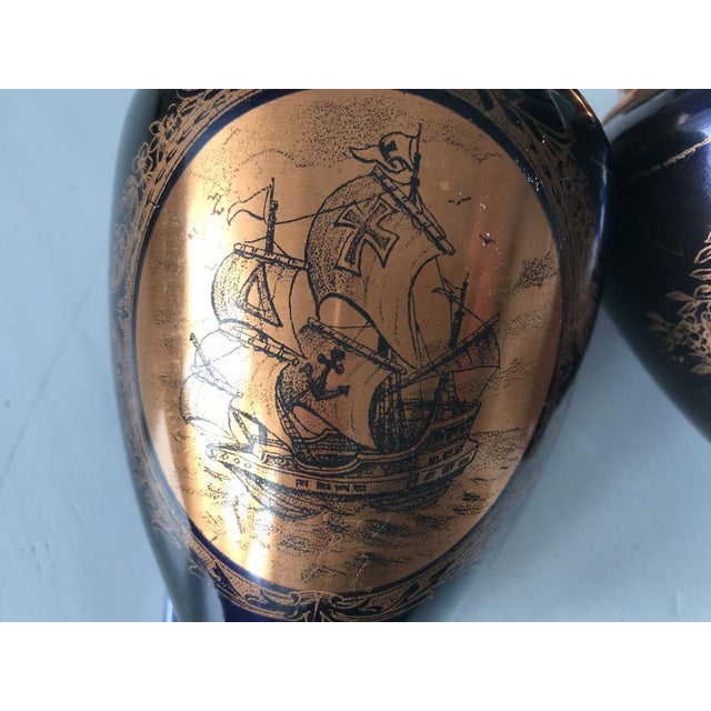 Copper Painted Vase in a Horseshoe from Ab, Set of 2 For Sale - Image 10 of 18