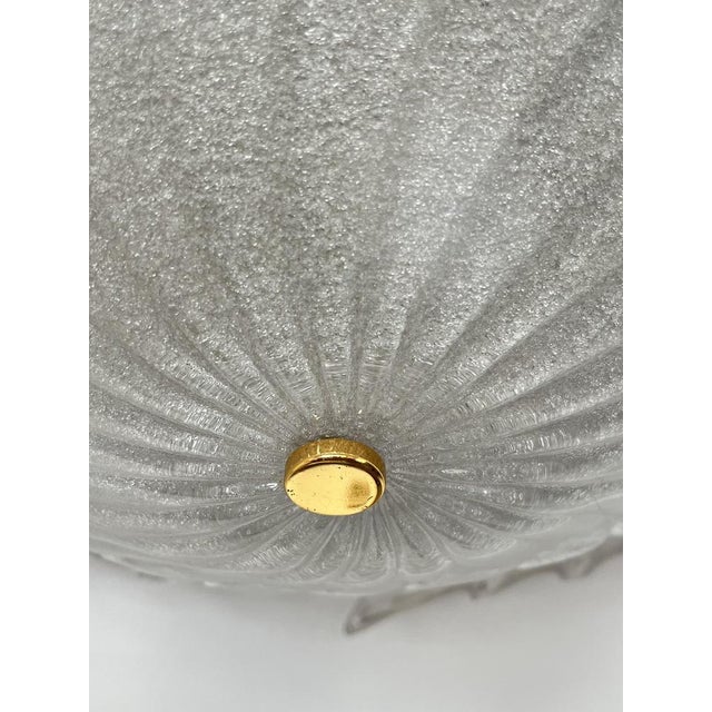 1980s Venetian 9-Light Murano Glass Ceiling Light in the style of Barovier & Toso, 1980s For Sale - Image 5 of 9