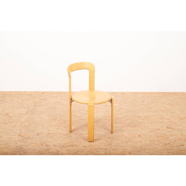 Wood Stackable Wooden Chair by Bruno Rey for Dietiker, 1971 For Sale - Image 7 of 14