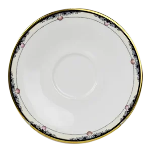 Bone China Royal Doulton Rhodes Saucer With Pink and Blue Shell Design England