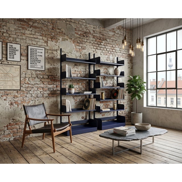 Mid-Century Modern Congresso Modular Metal Bookcase from Lips Vago, 1970s, Set of 2 For Sale - Image 3 of 18