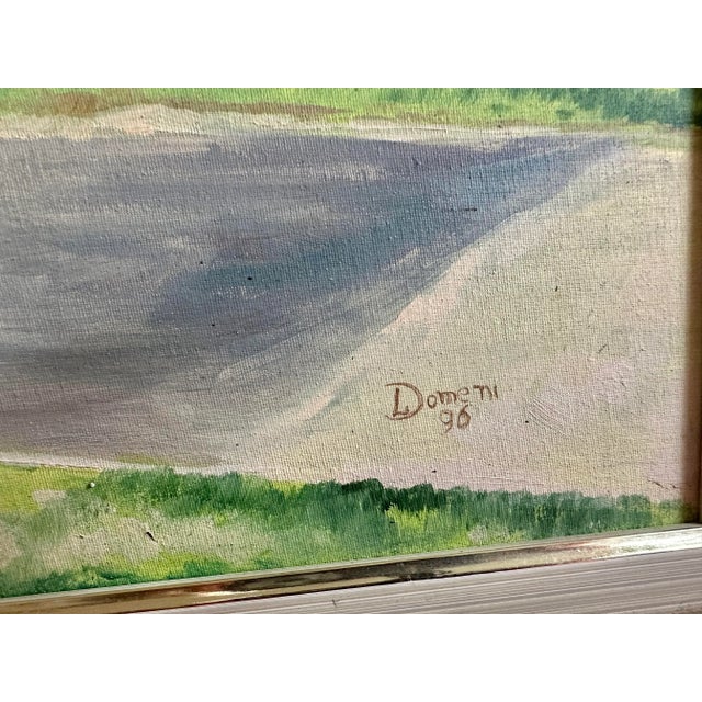 Mid-Century Modern Vintage House Painting For Sale - Image 3 of 4