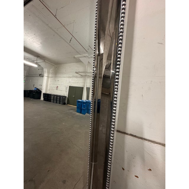 Contemporary Bassett Mirror Company Beaded Floor Mirror For Sale - Image 3 of 12