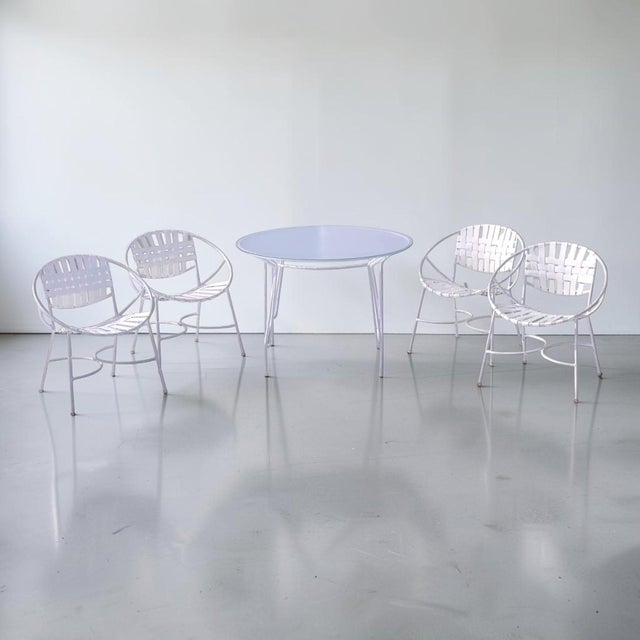 Mid-Century Modern 1960s Mid-Century Modern Wrought Iron Patio Set For Sale - Image 3 of 10