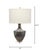 Modern Boa Table Lamp, Indigo Etched Glass For Sale - Image 3 of 6