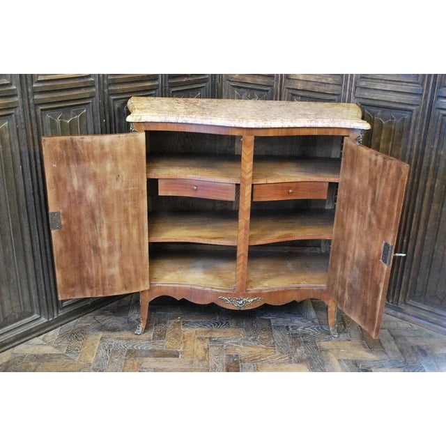 1910s Antique French Serpentine Side Cabinet, 1910s For Sale - Image 5 of 8