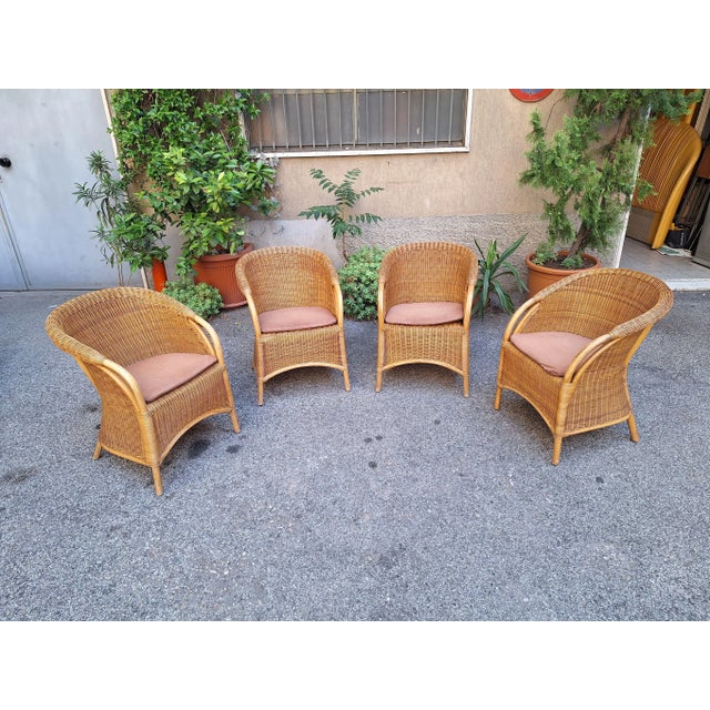 Vintage Outdoor Armchair in Rattan and Bamboo, 1960s For Sale - Image 15 of 18