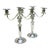 Pair of Antique Convertible Sterling Silver 3-Light Georgian Revival Candelabra, Circa 1950 For Sale