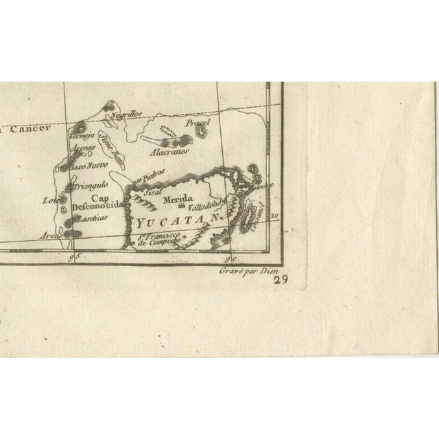 Map of Southern Mexico and New Spain by Rigobert Bonne, 1780s For Sale - Image 11 of 12