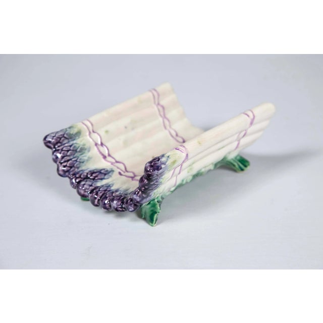 Ceramic French Majolica Asparagus Set, Salins, Late 19th Century For Sale - Image 7 of 9