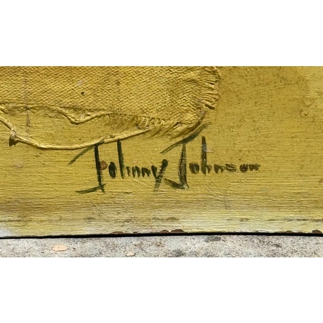 Oil Painting mixed media on board by Johnny P Johnson, listed artist from Fredericksburg, VA. Artist: Johnson (1936-2022)...