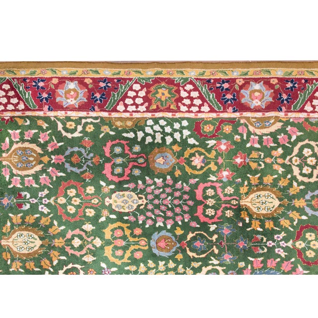 Early 20th Century Rare Early 20th Century German Tetex Tabriz Rug For Sale - Image 5 of 16