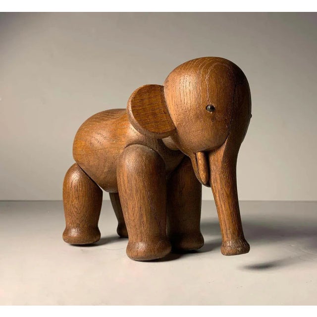 A early Vintage Kay Bojesen Articulating wood toy elephant. signed with early Denmark signature on foot. Appears to have a...