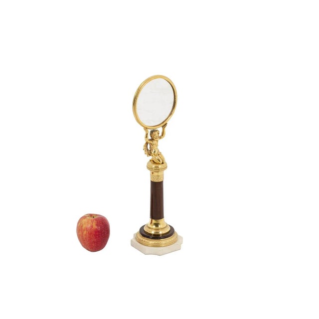 Small Mirror in Rosewood and Gilt Bronze For Sale - Image 6 of 8