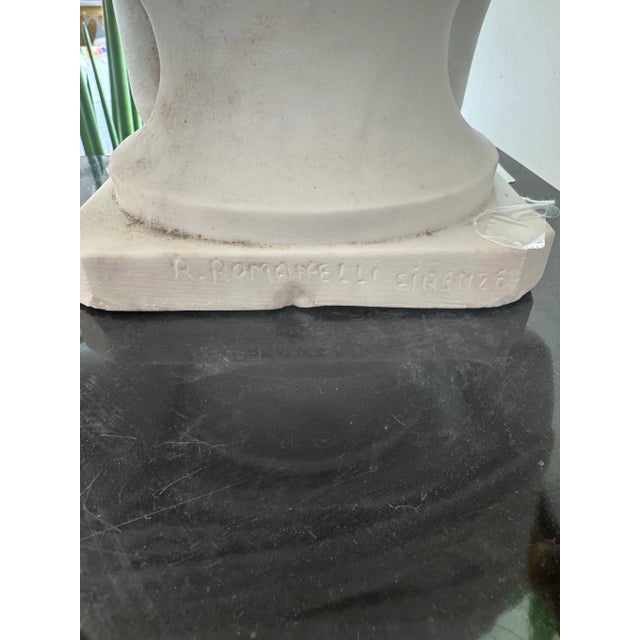 Stone R. Romafelli Firenze Marble Bust of Juliette Récamier For Sale - Image 7 of 7