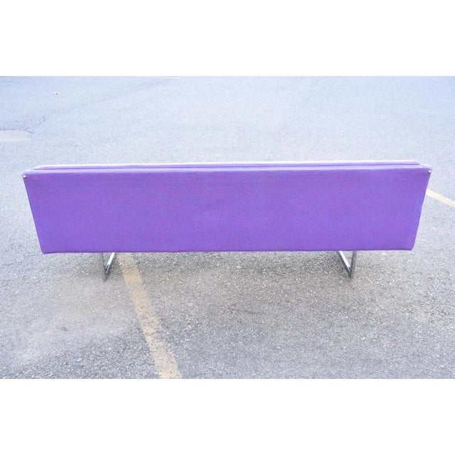 Modern Chrome & Purple Sofa by Patrician For Sale - Image 9 of 12