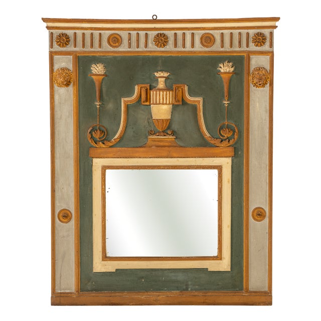 Antique Italian Painted Mirror, 1800s For Sale