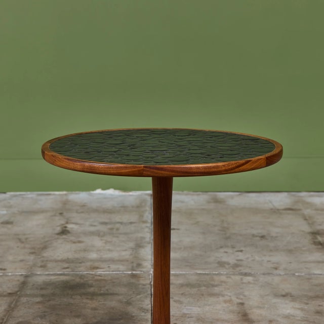 Gordon & Jane Martz Mosaic Black Coin Tile Side Table For Sale - Image 10 of 15