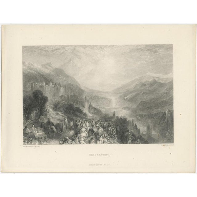 T.A. Prior, Heidelberg After j.m.w. Turner, 1880, Paper Engraving For Sale - Image 3 of 9