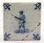 Miniature 18th-Century Dutch Delft Tile With Hunter For Sale - Image 6 of 6