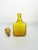 Yellow Glass Bottle with Stopper, France, 1970s For Sale - Image 4 of 12