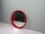1960s Mid-Century Modern Circular Wall Mirror in Red Lacquered Wood, 1960s For Sale - Image 5 of 7