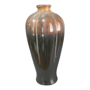 Vintage Mid-Century Modern Glazed Art Pottery Earthtone Vase