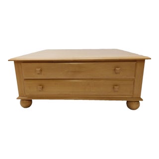 1990s Ethan Allen American Dimensions Coffee Table Map Chest For Sale