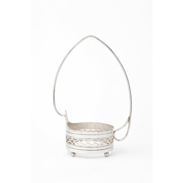 Art Deco Mottled Spatter Glass and Silver-Plated Covered Jar, Belgium, 1930s For Sale - Image 9 of 14