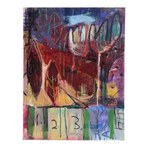 Front Yard Abstract Expressionist Landscape by Kristin Cohen
