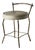 Vintage 1970s George Koch Gold Finish Faux Bamboo Vinyl Padded Swivel Vanity Stool Hollywood Regency For Sale