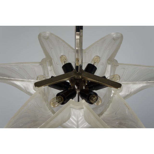 French Art Deco Pendant Light Chandelier by Hanots 1930 France For Sale - Image 11 of 16