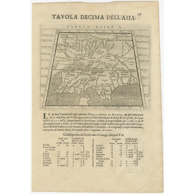 Sheet with Copper Engravings of India, 1598 For Sale - Image 3 of 7