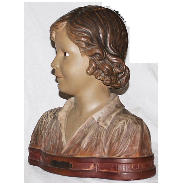 Metal Antique French Terracotta Bust For Sale - Image 7 of 10