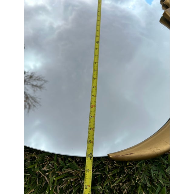 Man in the Moon Mirror Large Gold Crescent 36” Vintage Celestial 1990s For Sale - Image 10 of 12