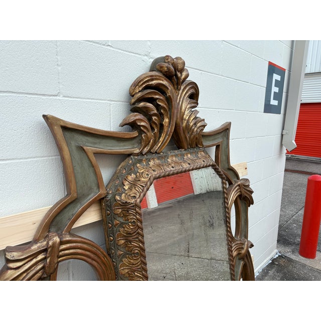19th Century Italian Baroque Style Giltwood Mirror For Sale - Image 9 of 18