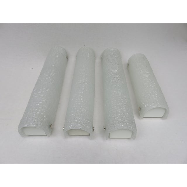 1960s Vintage Glass Wall Lights from Kaiser Leuchten, 1970s, Set of 4 For Sale - Image 5 of 18