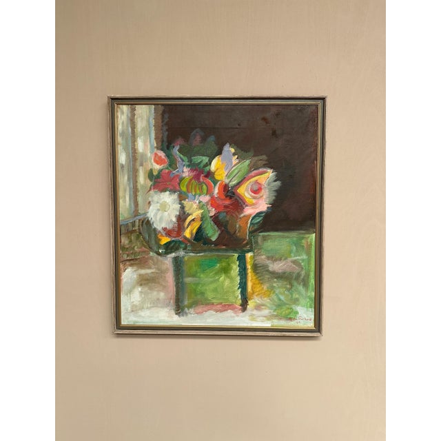 Original European Oil on Canvas – “Still Life” by Ante Gerhard – Signed – Vintage & Framed – 59 × 53 cm (23.2" × 20.9") A...