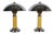 Art Deco Dome Lamps, 1940s, Set of 2 For Sale