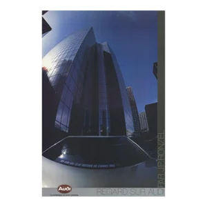 1983 Unknown 'Look at Audi' Vintage Blue Offset Lithograph
