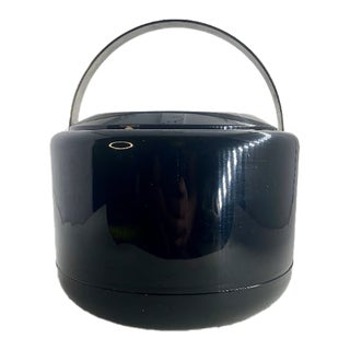 1980s Black Ice Bucket by Erik Magnussen for Stelton, Denmark For Sale