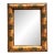 Vintage Wrapped Rattan Brass Leaf Mirror For Sale