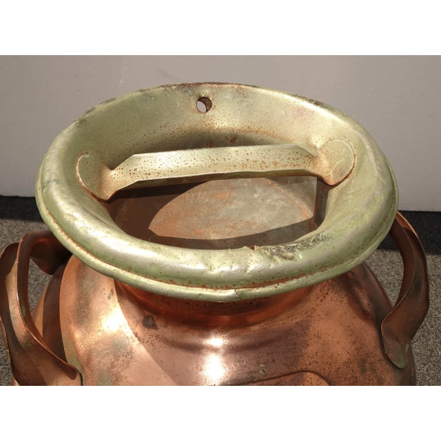Metal Antique Copper Milk Can by Lakeville Creamery Company 1898 for Ernest Swift Lh10 For Sale - Image 7 of 12