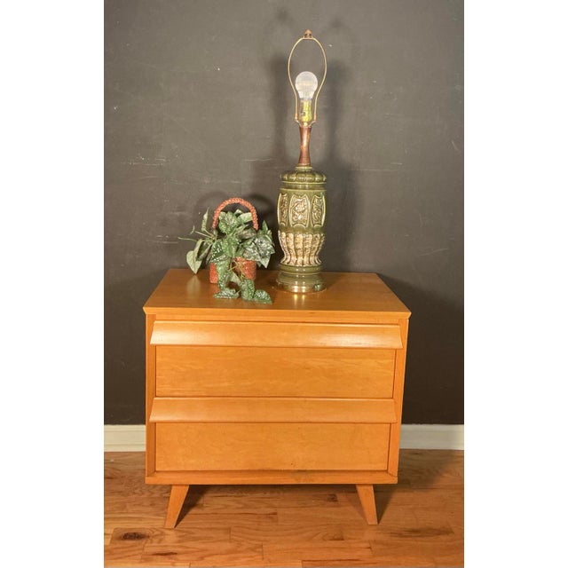 Vintage Mid Century Modern Olive Green Ceramic Table Lamp 1950s Retro Pottery Light For Sale - Image 12 of 12