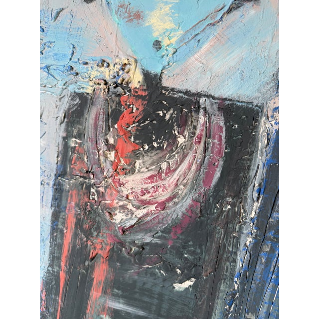 1980’s Vintage Lynn Impressionist Abstract Figurative Oil Painting on Canvas - Unframed For Sale - Image 12 of 15